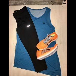 NWT ! NIKE RELAY TIGHT FIT PANT & NIKE BREATH TANK